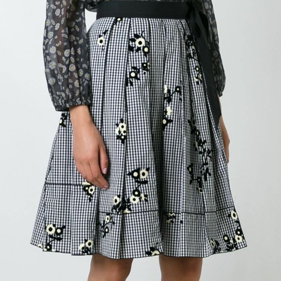 MARC JACOBS Floral Gingham Skirt